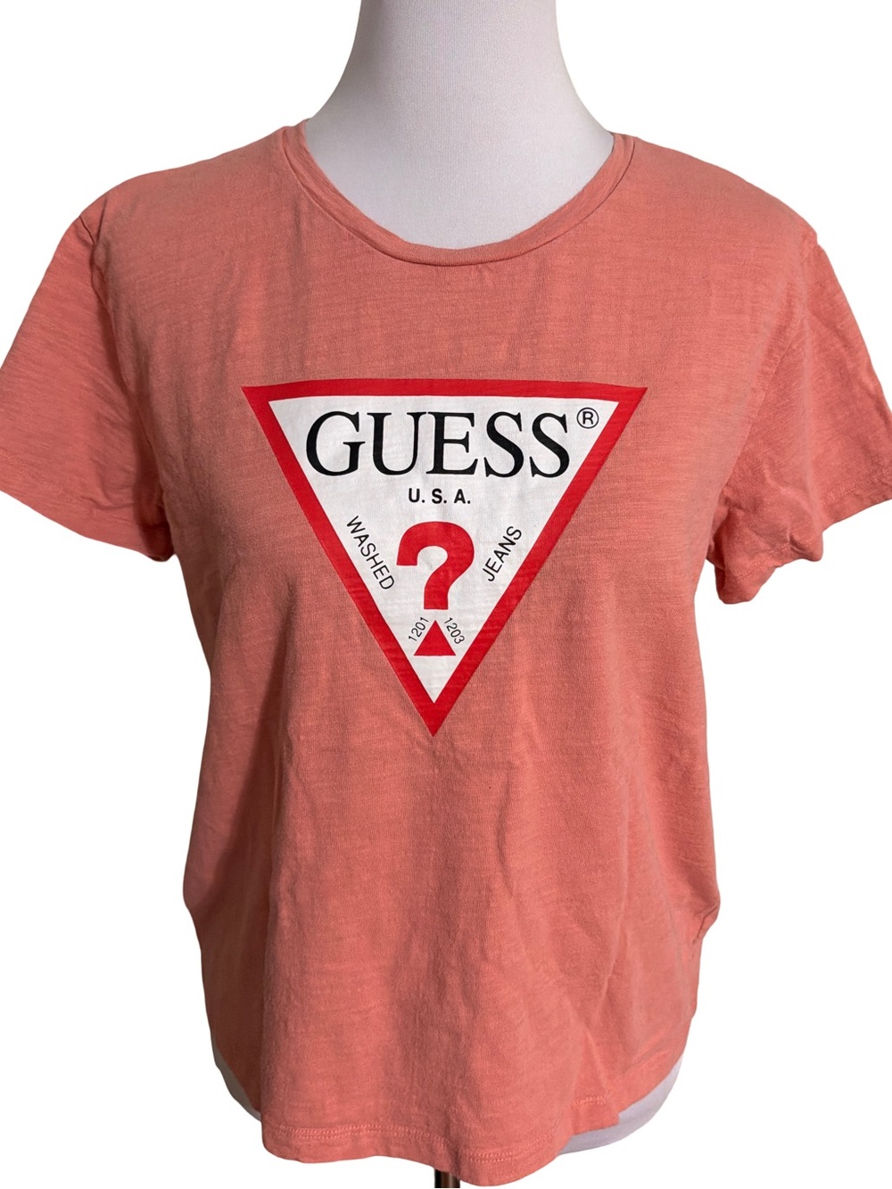 Guess Coral Triangle Logo Short Sleeve Tee
